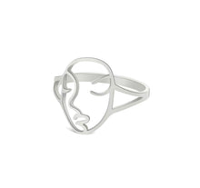 Load image into Gallery viewer, Abstract Face Ring