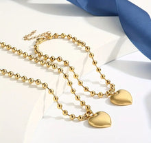 Load image into Gallery viewer, Heart Necklace &amp; Bracelet Set