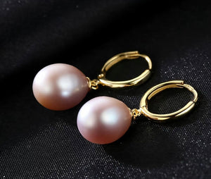 Freshwater Drop Mini Pearls white earrings