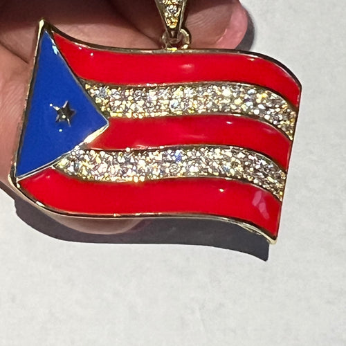 Ola Puerto Rico Flag Charm