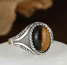 Load image into Gallery viewer, Men’s Tiger Eye Ring