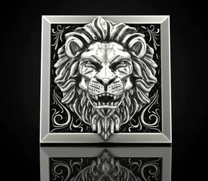 Lion Head W/ Secret Compartment Ring
