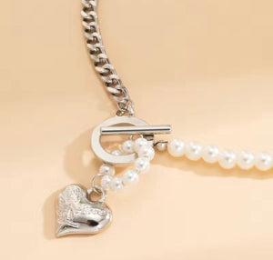 Samantha Silver Heart Necklace