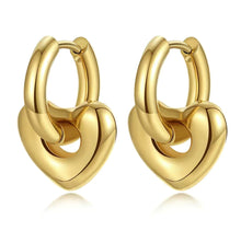Load image into Gallery viewer, Golden Heart Earrings