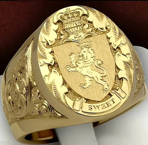 Royal Lion Shield Ring