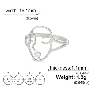 Abstract Face Ring