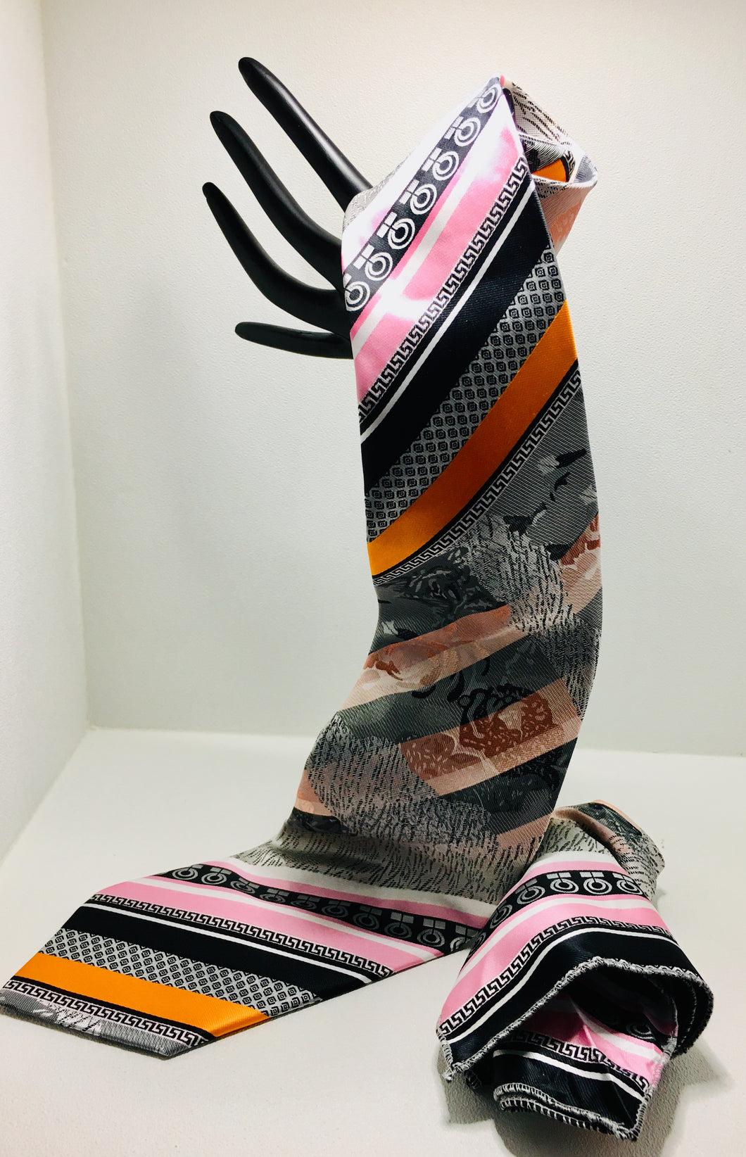 Pink Stripe Tie and Pocket Square