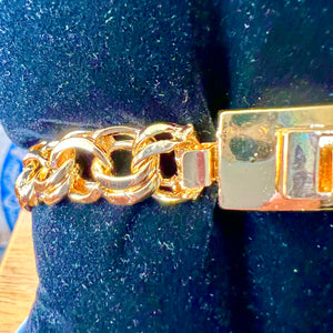 Greek key plate & Chinese link bracelet