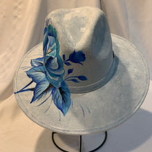 Load image into Gallery viewer, BLUE FLOWER HAT