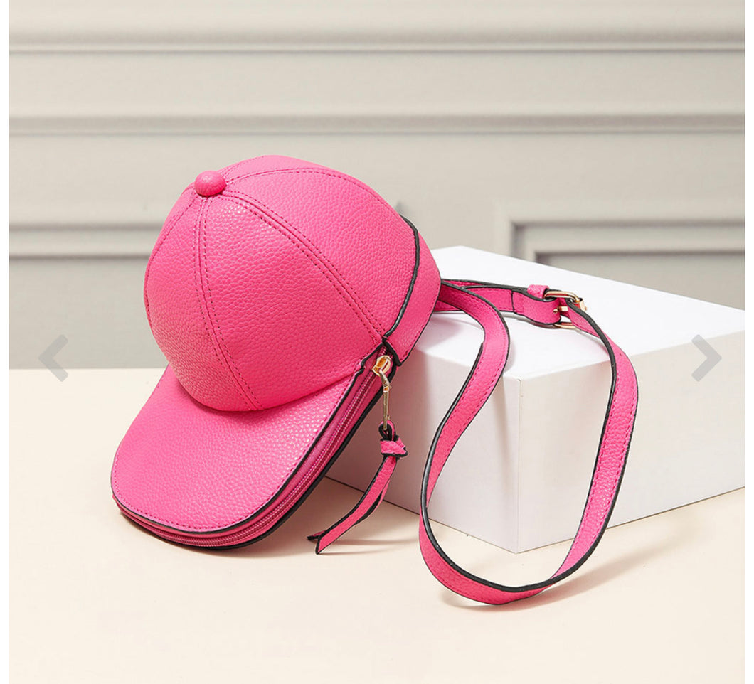 Pink Cap Crossbody Bag