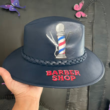 Load image into Gallery viewer, NAVY BLUE BARBER HAT