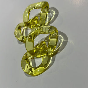 Yellow link earrings