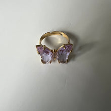 Load image into Gallery viewer, Glass Butterfly Ring