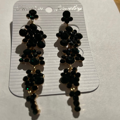 Black burgundy earrings