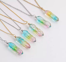 Load image into Gallery viewer, Crystal Chakra Pendant Necklace