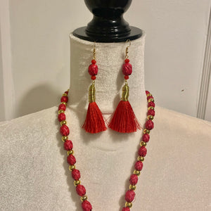 RED HEART NECKLACE SET