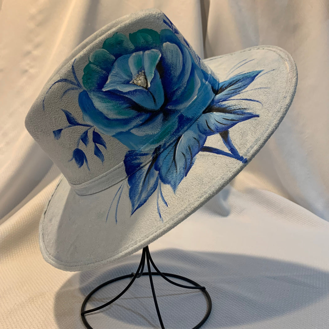 BLUE FLOWER HAT